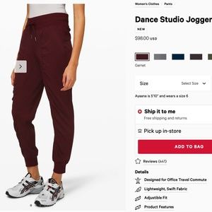 lululemon dance studio jogger - NWT